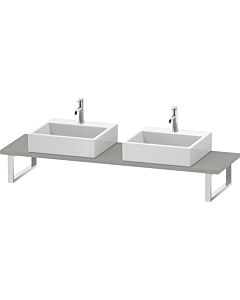 Duravit DuraStyle console DS105C00707 for Aufsatzbecken , 2 cut-outs, thickness 3 cm, concrete gray matt