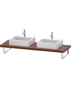 Duravit DuraStyle Konsole DS103C07979 für Aufsatzbecken, 2 Ausschnitte, Stärke 4.5 cm, Nussbaum natur