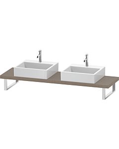 Duravit DuraStyle Konsole DS101C07575 für Aufsatzbecken, 2 Ausschnitte, Stärke 4.5 cm, Leinen