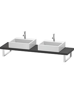 Duravit DuraStyle DS101C04949 pour Aufsatzbecken , 2 découpes, épaisseur 4,5 cm, graphite mat