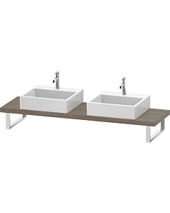 Duravit DuraStyle console DS101C03535 for Aufsatzbecken , 2 cut-outs, thickness 4.5 cm, terra oak