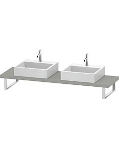 Duravit DuraStyle console DS101C00707 for Aufsatzbecken , 2 cut-outs, thickness 4.5 cm, concrete gray matt