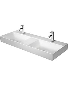 Duravit DuraSquare meuble double vasque sol 2353120079 120x47cm, sans trop-plein, avec trou pour robinetterie, banc, sans trou pour robinetterie, blanc