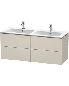 Duravit L-Cube meuble sous vasque LC625909191 129x48,1x55cm, 4 tiroirs, mural, taupe mat