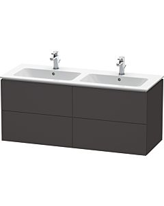 Duravit L-Cube vanity unit LC625908080 129x48.1x55cm, 4 drawers, wall-mounted, graphite super matt