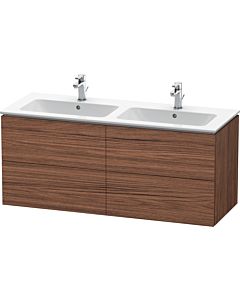 Duravit L-Cube meuble sous-vasque LC625902121 129x48,1x55cm, 4 tiroirs, mural, noyer foncé