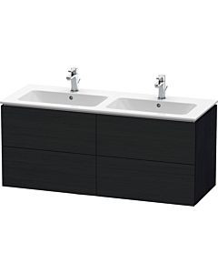 Duravit L-Cube Meuble sous-vasque LC625901616 129x48,1x55cm, 4 tiroirs, mural, chêne noir