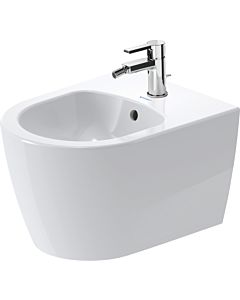 Duravit Me by Starck mur Bidet 22901532001 37x48cm, avec trou pour robinetterie, trop-plein, banque de trous pour robinetterie, blanc satiné mat, WonderGliss
