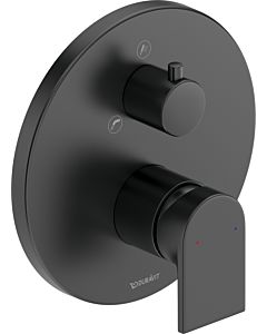 Duravit Tulum trim set TU5210012046 concealed bath mixer, with diverter valve, matt black
