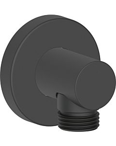 coude mural Duravit UV0630008046 DN 15, rosace ronde, noir mat