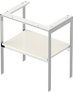 Duravit White Tulip Waschtisch-Konsole WT45400H4H4 68,4 x 45 cm, Nordic Weiß Hochglanz, bodenstehend, Metall