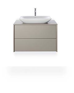 Duravit Viu Aufsatz-Waschtisch 23586000001 60x43cm, weiß WonderGliss, geschliffen, ohne Hahnloch, ohne Überlauf, ohne Hahnlochbank