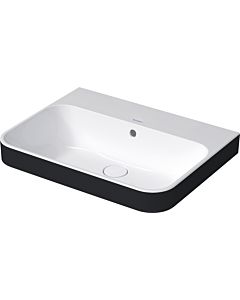Duravit Happy D.2 washbasin 2360606160 60 x 46 cm, ground, without tap hole, with overflow, tap platform, white / anthracite matt