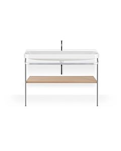 Duravit Happy D.2 Plus vanity washbasin combination HP4839O71710000 117.5x49cm, with metal console, 2000 hole, Mediterranean oak