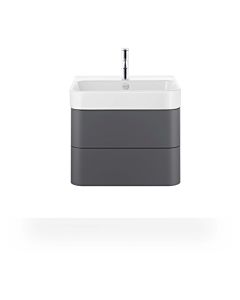 Duravit Happy D.2 Plus Waschtisch-Unterschrank HP4385080800000 57,5 x 49 cm, graphit supermatt, 2 Schubkästen
