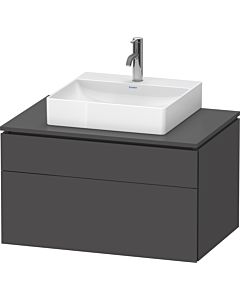 Duravit L-Cube Waschtisch-Unterschrank LC4880049490000 82 x 55 cm, graphit matt, 1 Schubkasten, 1 Auszug, wandhängend
