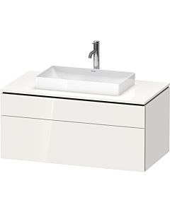 Duravit L-Cube Waschtisch-Unterschrank LC4881022220000 102 x 55 cm, weiß hochglanz, 1 Schubkasten, 1 Auszug, wandhängend