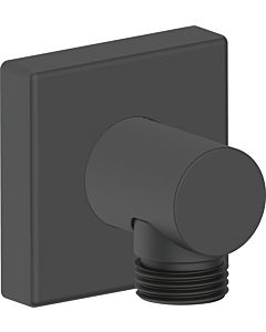 Duravit coude mural UV0630011046 DN 15, rosace carrée, noir mat