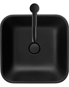 Duravit Happy D.2 lavabo 23594013001 40 x 40 cm, la terre, sans trou de coulée, trop - plein, de robinetterie, anthracite mat WonderGliss