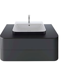 Duravit Happy D.2 Plus meuble-lavabo HP496108080 100x55cm, pour console, 2 tiroirs, pour lavabo, sablé, graphite super mat