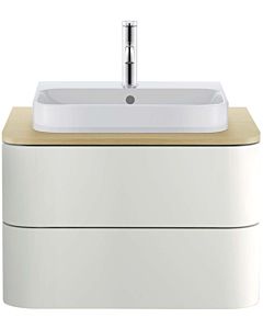Duravit Happy D.2 Plus Waschtisch-Unterschrank HP496003939 65x48cm, für Konsole, 2 Schubkästen, nordic weiß seidenmatt