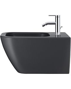 Duravit Happy D.2 wall- Bidet 2258151300 35,5x54cm, with tap hole, overflow, tap hole bank, anthracite matt