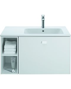 Duravit Me by Starck Möbel-Waschtisch 23468332001 83x49cm, Becken rechts, mit Überlauf, weiß seidenmatt, WonderGliss