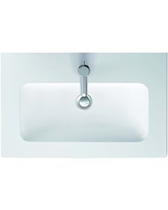 Duravit Me by Starck meuble vasque compact 23426332001 63 x 40 cm, blanc soyeux mat, WonderGliss, avec trou pour robinetterie, trop-plein, banc pour robinetterie