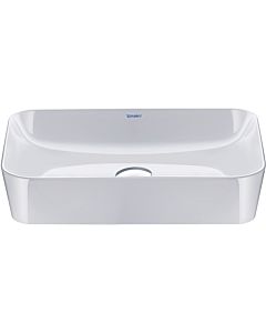 Duravit Cape Cod Aufsatz-Waschtisch 23475500001 55x40cm, ohne Hahnloch, Überlauf, Hahnlochbank, Weiß WonderGliss
