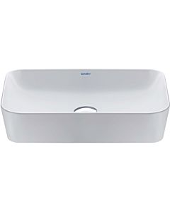 Duravit Cape Cod Aufsatz-Waschtisch 23404332001 43x43cm, ohne Hahnloch, Überlauf, Hahnlochbank, Weiß Seidenmatt WonderGliss