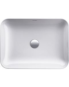 Duravit Cape Cod Aufsatz-Waschtisch 2347550000 55x40cm, ohne Hahnloch, Überlauf, Hahnlochbank, Weiß