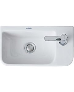 Duravit Me by Starck Waschtisch 0717400000 40 x 22 cm, Hahnloch rechts, ohne Überlauf, mit Hahnlochbank, weiß