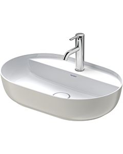 Duravit Luv Aufsatzwaschtisch 03806023001 weiss/Grau Seidenmatt wondergliss, mit Hahnloch