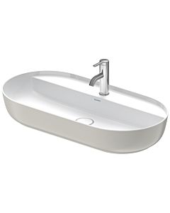 Duravit Luv Aufsatzwaschtisch 0380802300 weiß/Grau Seidenmatt, geschliffen,mit Hahnloch