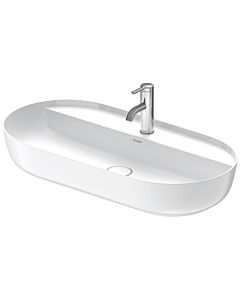 Duravit Luv Aufsatzwaschtisch 03808026001 weiß/weiß Seidenmatt wondergliss, mit Hahnloch
