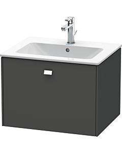 Duravit Brioso Waschtischunterbau BR400101049 620x479mm, Graphit Matt, 1 Auszug, Griff Chrom