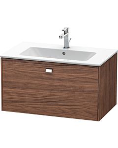 Duravit Brioso Waschtischunterbau BR400201021 820x479mm, Nussbaum Dunkel/Chrom, 1 Auszug