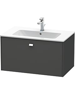 Duravit Brioso Waschtischunterbau BR400201049 820x479mm, Graphit Matt, 1 Auszug, Griff Chrom