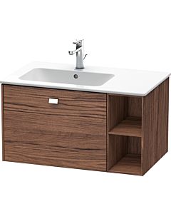 Duravit Brioso Waschtischunterbau BR401201021 820x479mm, Nussbaum Dunkel/Chrom, Regal links