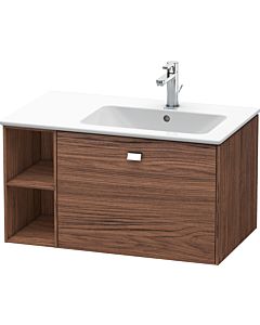 Duravit Brioso Waschtischunterbau BR401401021 820x479mm, Nussbaum Dunkel/Chrom, Regal rechts