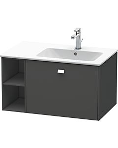 Duravit Brioso Waschtischunterbau BR401401049 820x479mm, Graphit Matt, Regal rechts, Griff Chrom