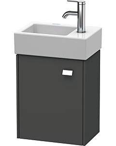 Duravit Brioso Waschtischunterbau BR4049L1049 364x239mm, Graphit Matt, Tür links, Griff Chrom