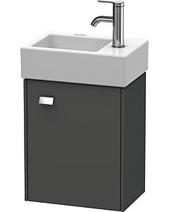 Duravit Brioso Waschtischunterbau BR4049R1049 364x239mm, Graphit Matt, Tür rechts, Griff Chrom
