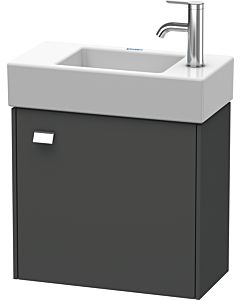 Duravit Brioso Waschtischunterbau BR4051R1049 484x239mm, Graphit Matt, Tür rechts, Griff Chrom