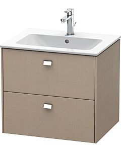 Duravit Brioso Waschtischunterbau BR410101075 620x553 mm, Leinen, 2 Auszüge, Griff Chrom