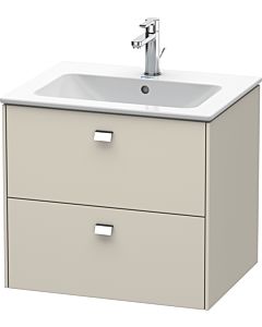 Duravit Brioso Waschtischunterbau BR410101091 620x553 mm, Taupe, 2 Auszüge, Griff Chrom