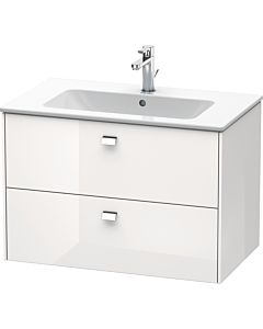 Duravit Brioso Waschtischunterschrank BR410201022 820x553 mm, Weiß Hochglanz, 2 Auszüge, Griff Chrom