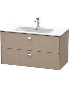 Duravit Brioso Waschtischunterbau BR410301075 1020x553 mm, Leinen, 2 Auszüge, Griff Chrom