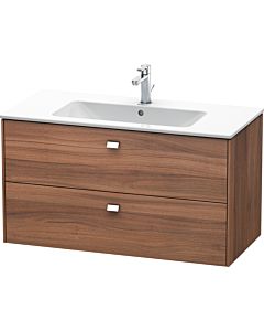 Duravit Brioso Waschtischunterbau BR410301079 1020x553 mm, Nussbaum Natur/Chrom, 2 Auszüge