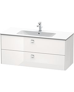 Duravit Brioso Waschtischunterschrank BR410401022 1220x553 mm Weiß Hochglanz, 2 Auszüge, Griff Chrom